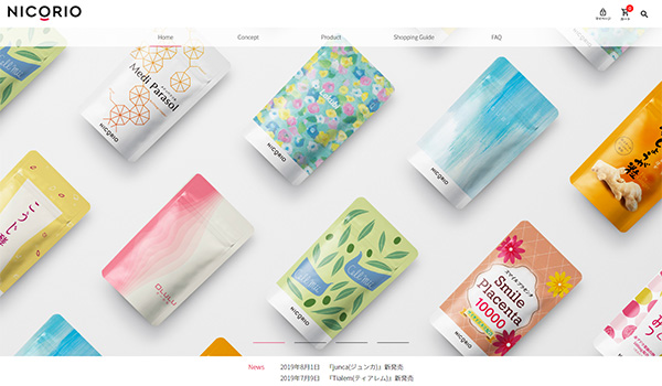 NICORIO ECサイト キャプチャ